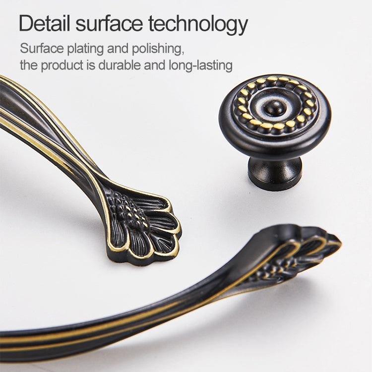 3 PCS 6591_128 Black Brass Antique Drawer Gradevin Cabinet Handle