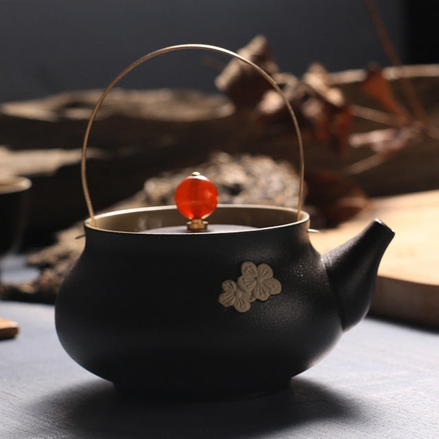 Crude Pottery Alcohol Furnace Teapot Ceramic Tea Boiler