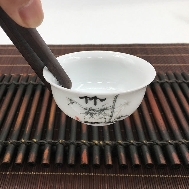 Tea Table Ebony Clip Tweezers Wooden Tea Accessories