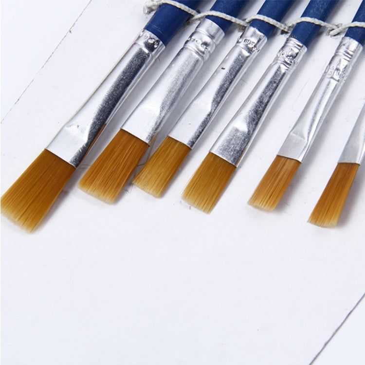 6 PCS Artists Painting Brush Set Nylon Hair Acrylic Watercolor Pointed Tip Pen Drawing Art Supplies