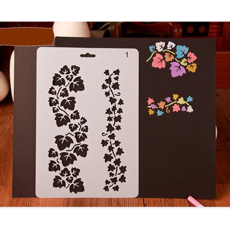 5 PCS Lace Ruler Template Photo Album DIY Manual Painting Board Hollow Template Hand Painting Drawing Tool, Random Style Delivery