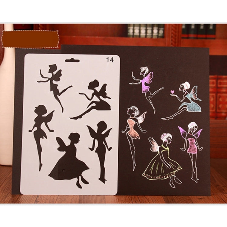 5 PCS Lace Ruler Template Photo Album DIY Manual Painting Board Hollow Template Hand Painting Drawing Tool, Random Style Delivery