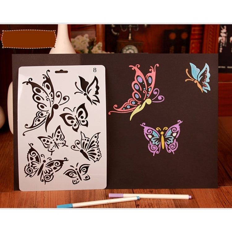 5 PCS Lace Ruler Template Photo Album DIY Manual Painting Board Hollow Template Hand Painting Drawing Tool, Random Style Delivery