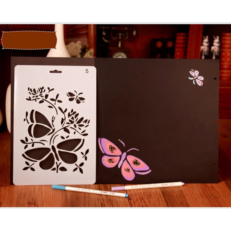 5 PCS Lace Ruler Template Photo Album DIY Manual Painting Board Hollow Template Hand Painting Drawing Tool, Random Style Delivery