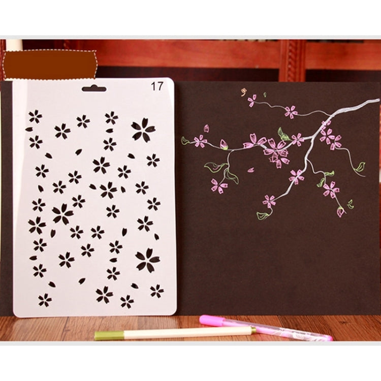 5 PCS Lace Ruler Template Photo Album DIY Manual Painting Board Hollow Template Hand Painting Drawing Tool, Random Style Delivery