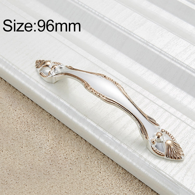 5 PCS 6566-96 Gold + Silver Drawer Cabinet Door European Style Palace Gemstone Handle