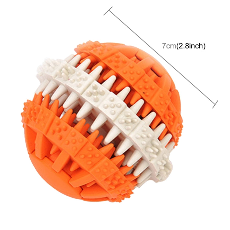 Dog Toy Balls for Pets Tooth Cleaning Chewing Toys Balls of Non-Toxic Soft Rubber , Large Size