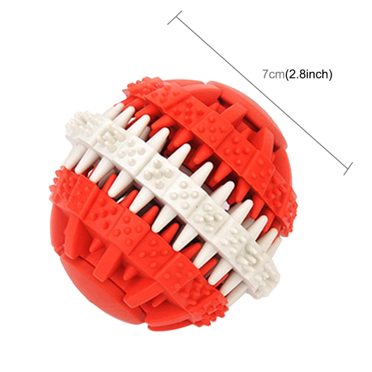 Dog Toy Balls for Pets Tooth Cleaning Chewing Toys Balls of Non-Toxic Soft Rubber , Large Size
