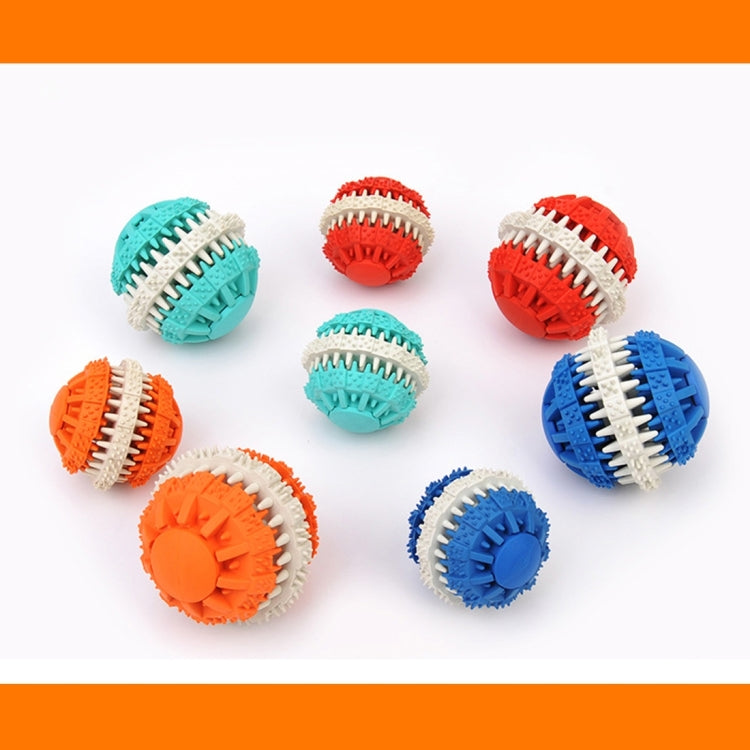 Dog Toy Balls for Pets Tooth Cleaning Chewing Toys Balls of Non-Toxic Soft Rubber , Large Size