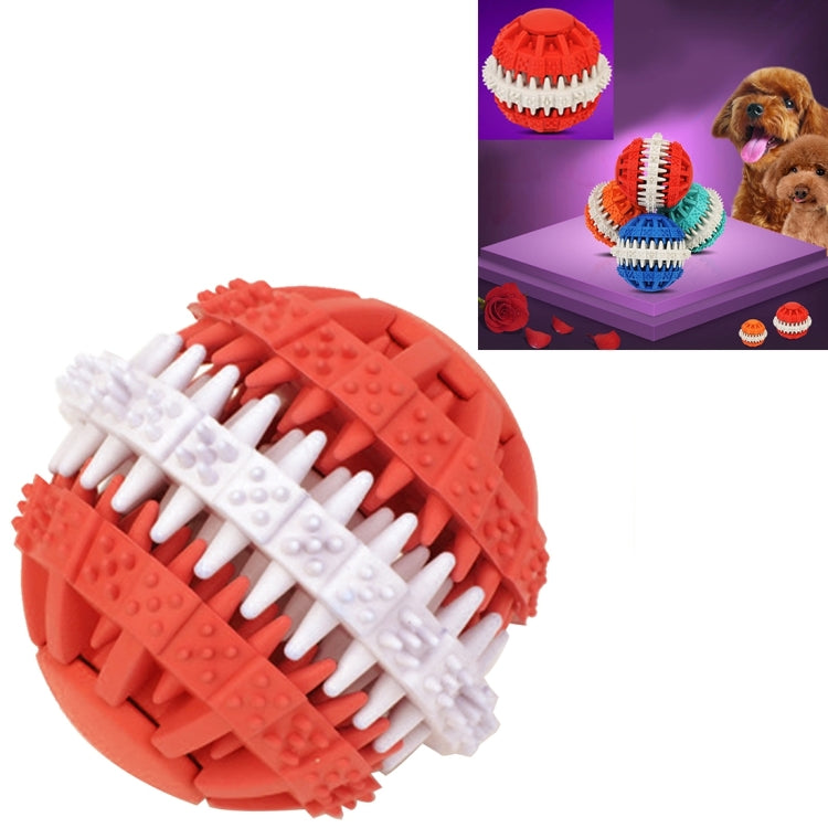 Dog Toy Balls for Pets Tooth Cleaning Chewing Toys Balls of Non-Toxic Soft Rubber , Large Size