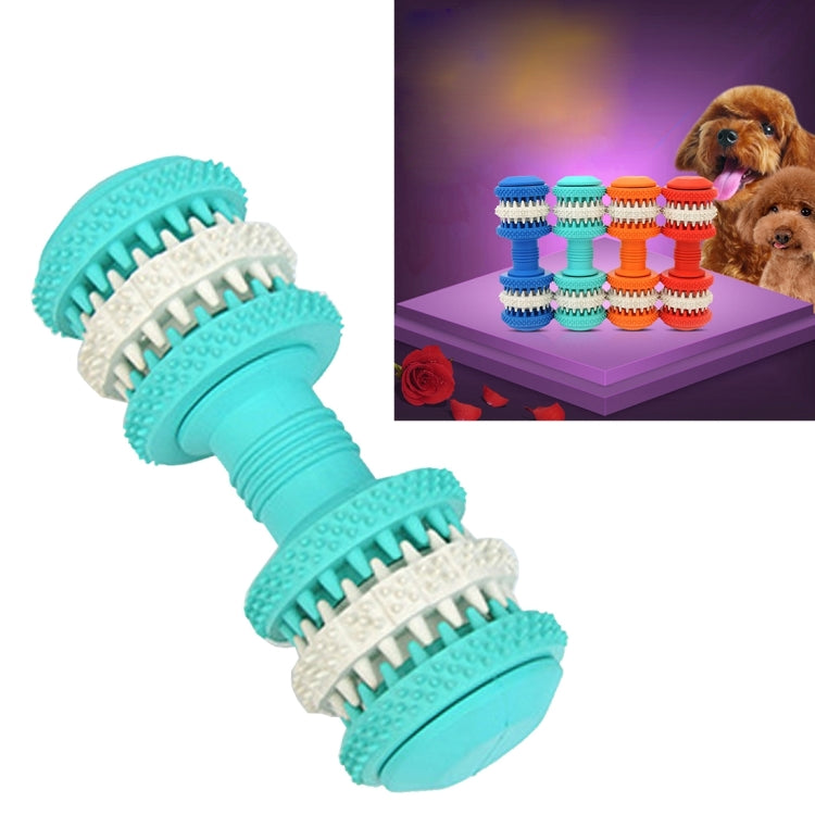 Dog Toy for Pets Tooth Cleaning Chewing Dumbbells Shape Toys of Non-Toxic Soft Rubber , Large Size,Length:15cm
