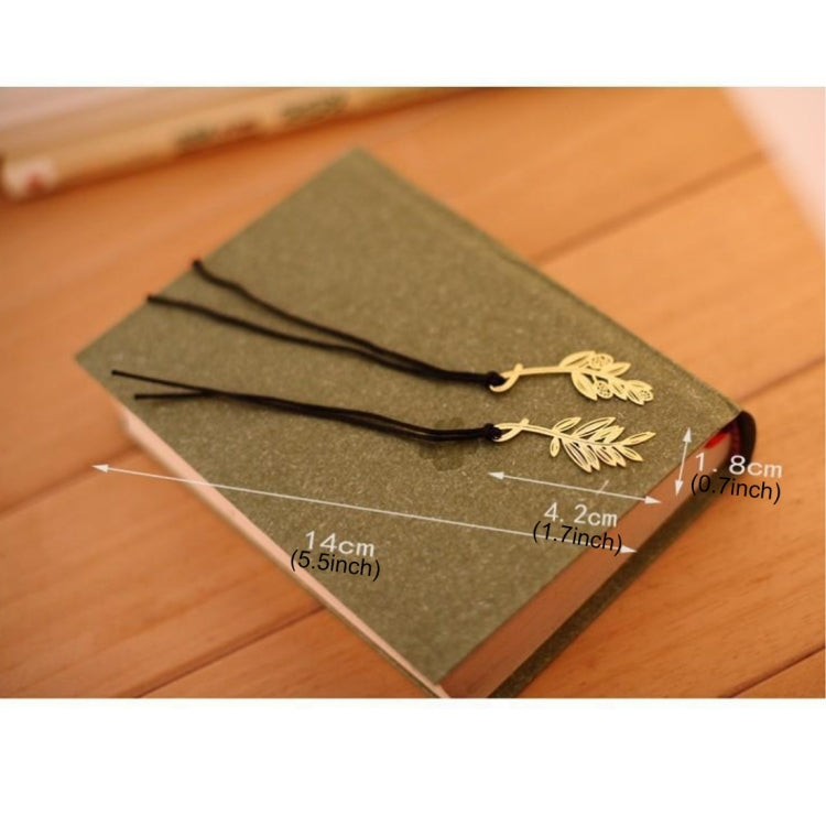 4 PCS Office Supplies Stationery Cute Gold Metal Bookmark Plants Paper Clip for Book, Random Style Delivery