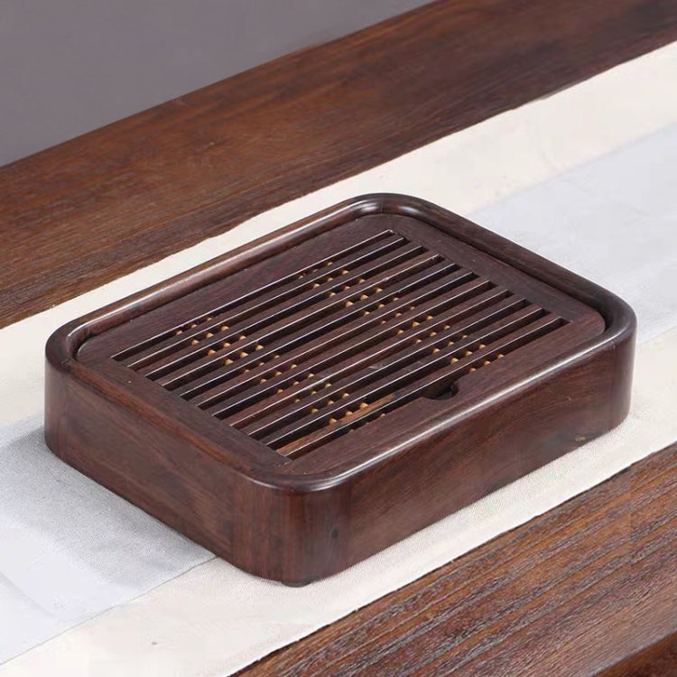 Household Ebony Water Storage Tea Tray Kung Fu Teaware, Size: 26 x 19 x 5cm