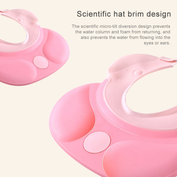 Hippo Shaped Adjustable Baby Children Silicone Shower Caps, Random Color Delivery