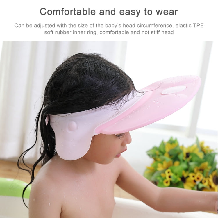 Hippo Shaped Adjustable Baby Children Silicone Shower Caps, Random Color Delivery