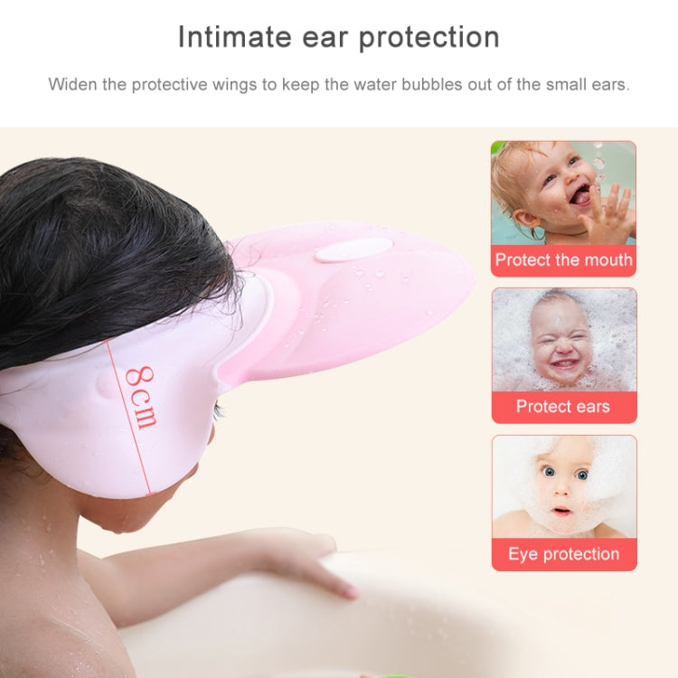 Hippo Shaped Adjustable Baby Children Silicone Shower Caps, Random Color Delivery