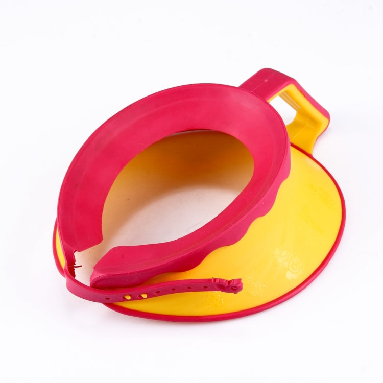 Cup Shaped Adjustable Baby Children PP Shower Caps (Yellow + Pink)