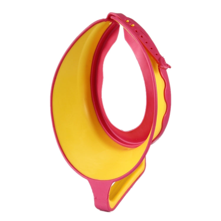 Cup Shaped Adjustable Baby Children PP Shower Caps (Yellow + Pink)