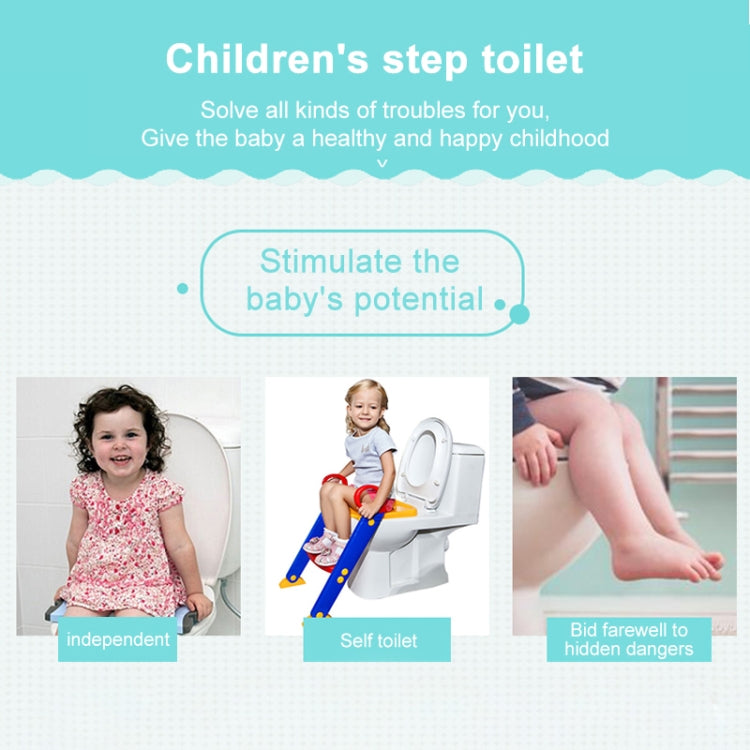 Foldable Kid Potty Training Toilet Seat with Ladder for U-shaped or Oval Toilet