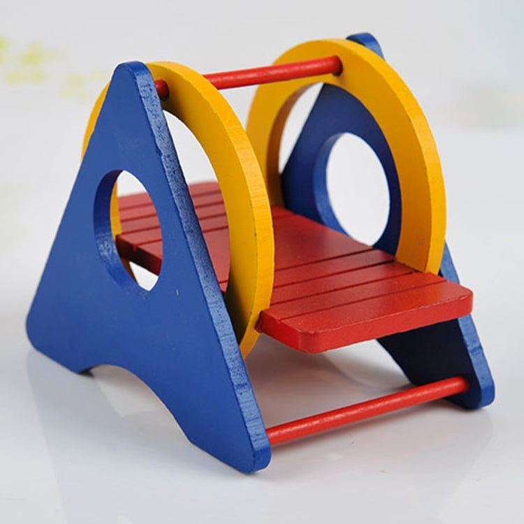 Wooden Hamster Toys Rainbow Swing, Random Color Delivery, Size: 13*9*10cm
