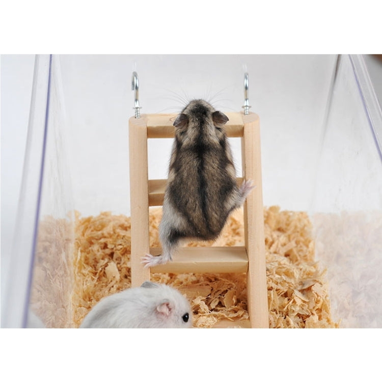 Hamster toy Wooden Ladder Climbing, Random Color Delivery, Size: 15*7*2cm