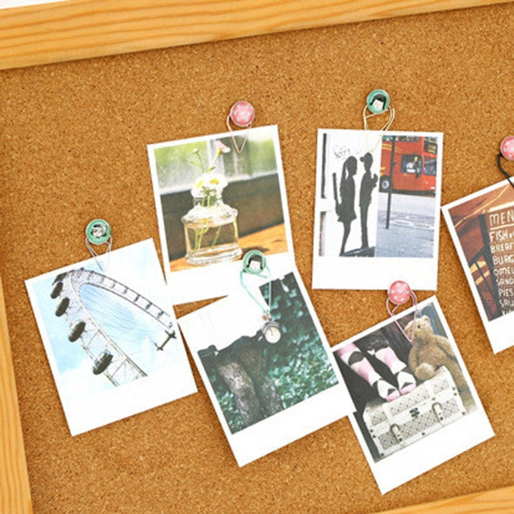 50 PCS Metal Material Water Drop Shape Paper Clips Color Funny Bookmark Office Shool Stationery Marking Clips, Random Color Delivery