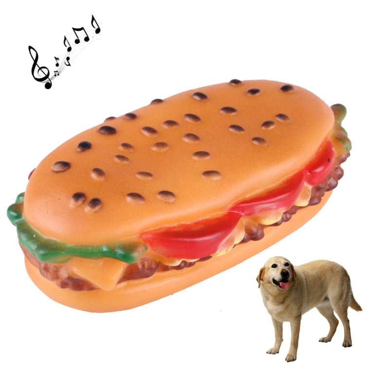 Hamburger Shape Squeaky Pet Toy