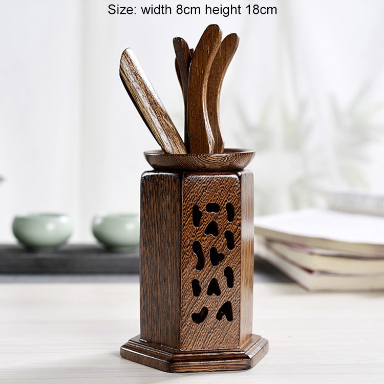 5 in 1 Tea Needle + Tea Clamp + Teaspoon + Tea Steak + Tea Barrel Kungfu Teaism Tea Set Teaware Accessories, Wenge Pentagon