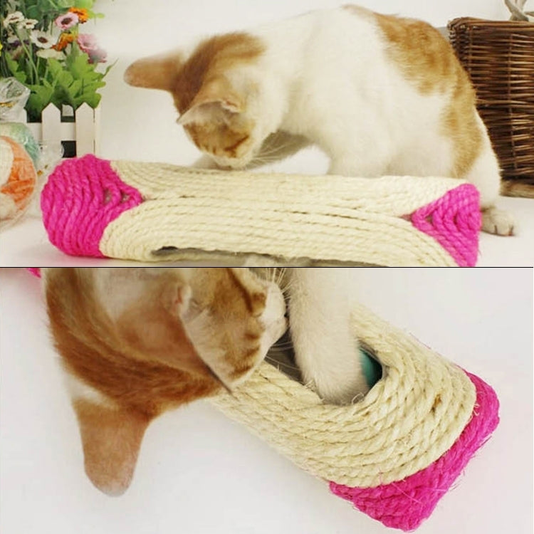 Cat Scratch Board Training Toy Pet Supplies Cat Rack Rolling Sisal Scratching Trapped Ball with Three Balls, Random Color Delivery