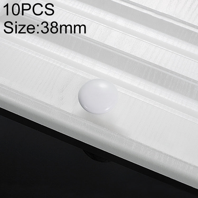 10 PCS 5077 Large Single Hole Ceramic Cabinet Handle (White)