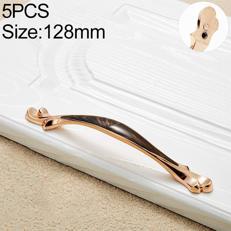 5 PCS 6587_128 Black Walnut Drawer Cabinet Handle