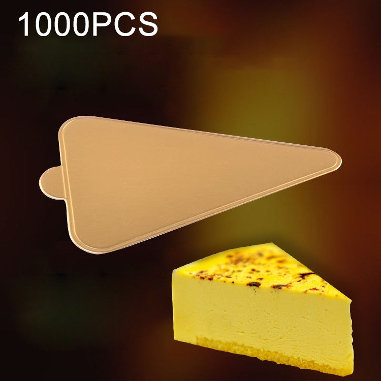 1000 PCS Large Triangle Cake Cardboard Pad Thick Rigid Golden Cake Mousse Cake Mat