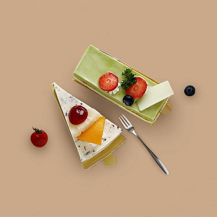 1000 PCS Large Triangle Cake Cardboard Pad Thick Rigid Golden Cake Mousse Cake Mat