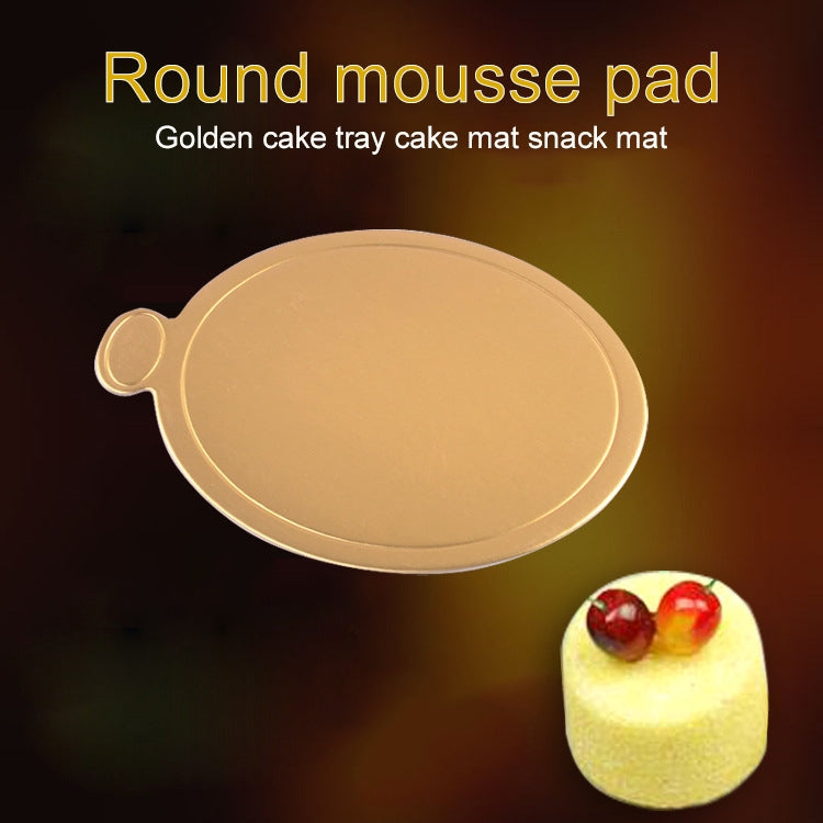 1000 PCS Small Round Cake Cardboard Pad Thick Rigid Golden Cake Mousse Cake Mat