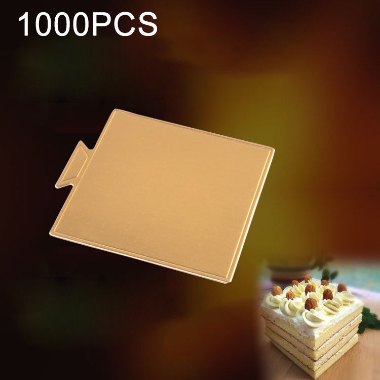 1000 PCS Large Square Cake Cardboard Pad Thick Rigid Golden Cake Mousse Cake Mat
