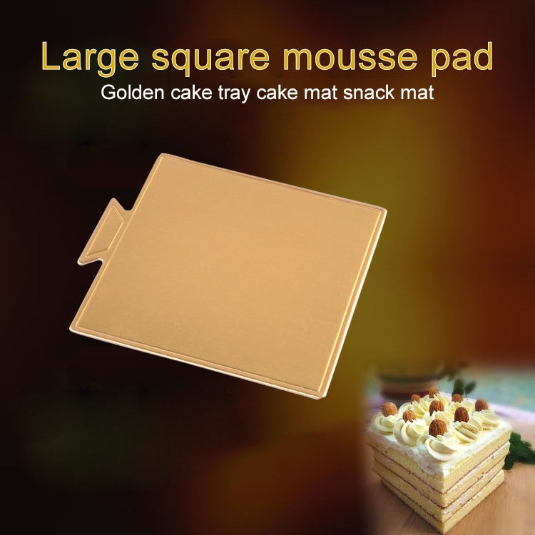 1000 PCS Large Square Cake Cardboard Pad Thick Rigid Golden Cake Mousse Cake Mat