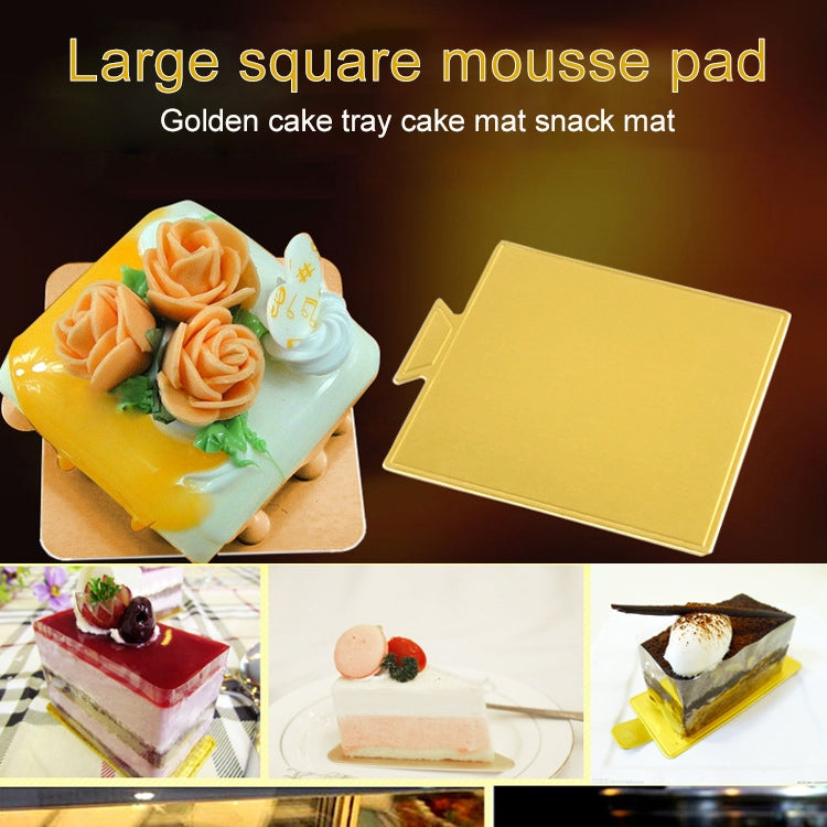 1000 PCS Large Square Cake Cardboard Pad Thick Rigid Golden Cake Mousse Cake Mat