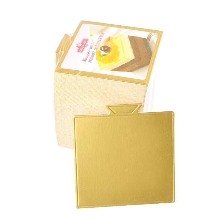 1000 PCS Large Square Cake Cardboard Pad Thick Rigid Golden Cake Mousse Cake Mat