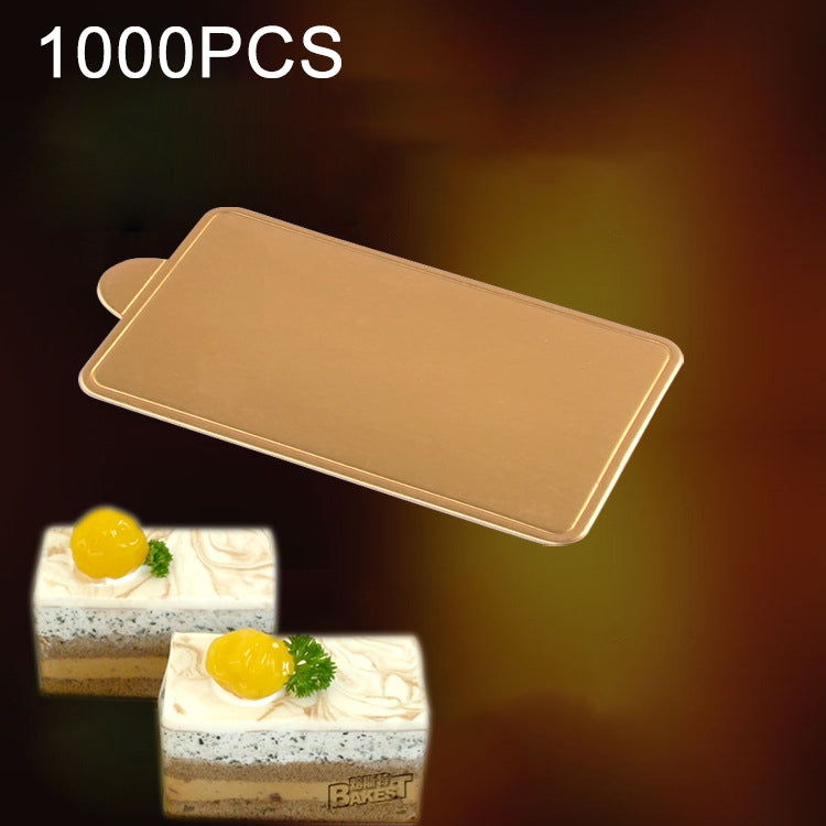 1000 PCS Small Rectangle Cake Cardboard Pad Thick Rigid Golden Cake Mousse Cake Mat