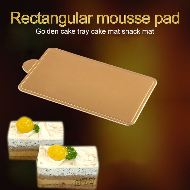 1000 PCS Small Rectangle Cake Cardboard Pad Thick Rigid Golden Cake Mousse Cake Mat