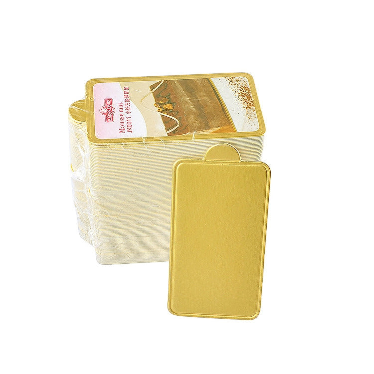 1000 PCS Small Rectangle Cake Cardboard Pad Thick Rigid Golden Cake Mousse Cake Mat
