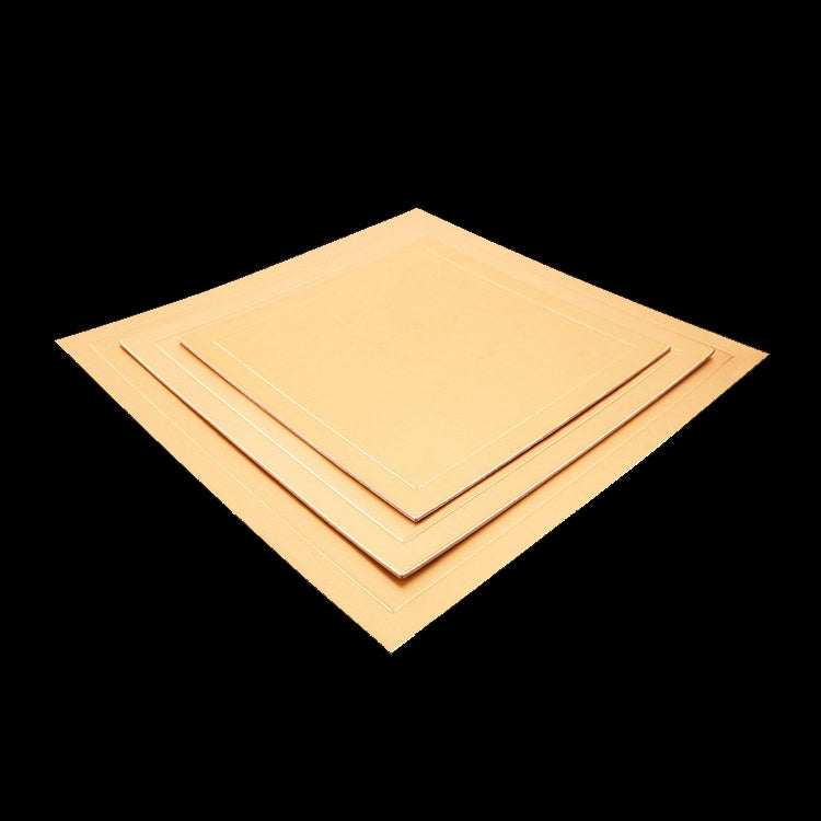 100 PCS Square Cake Cardboard Pad Golden Cake Mousse Cake Mat, Size: 18 x 18cm
