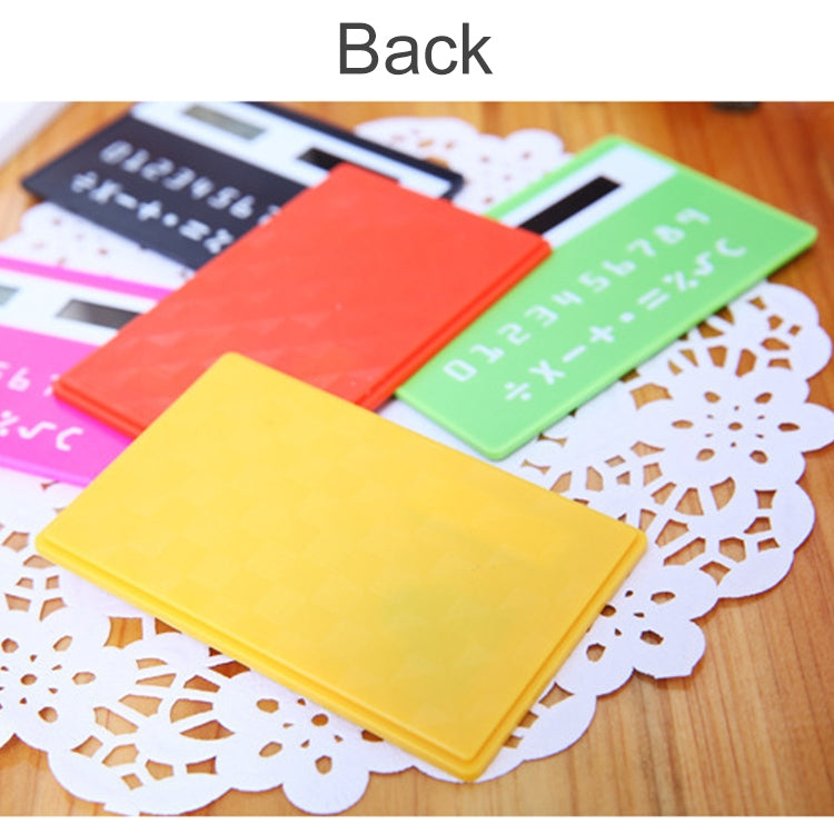 10 PCS 8 Digits LCD Screen Portable Ultra-thin Solar Calculator, Random Color Delivery