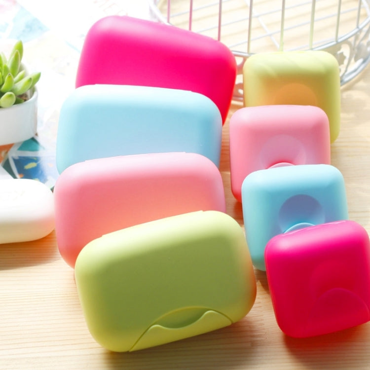 10 PCS Home Travel Soap Box Lock Sealed Waterproof Leakproof Soap Holder Case with Cover Soap Dishes Container,Random Color Delivery,Small,Size:7*7*4cm