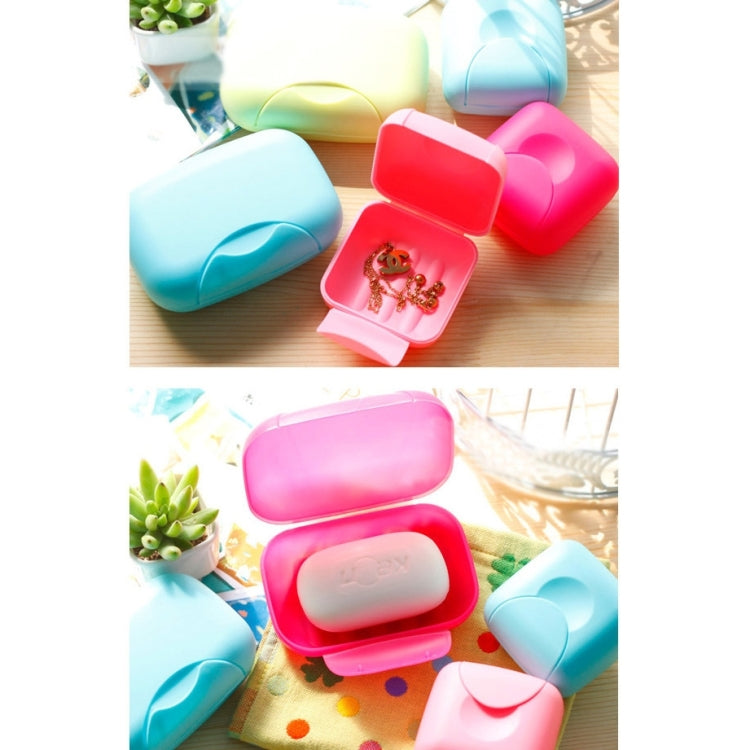 10 PCS Home Travel Soap Box Lock Sealed Waterproof Leakproof Soap Holder Case with Cover Soap Dishes Container,Random Color Delivery,Large,Size:11.5*7.5*4cm