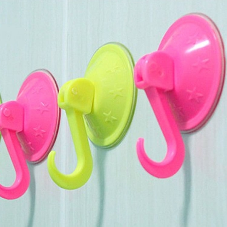 10 PCS Non-trace Sticking Hook Bathroom Kitchen Wall Strong Suction Cup Hook Hanger Vacuum Sucker,Random Color Delivery