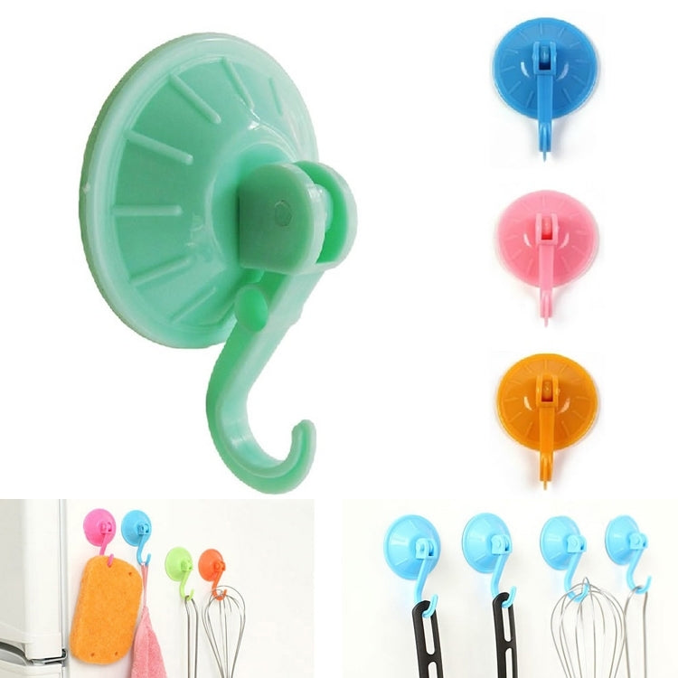 10 PCS Non-trace Sticking Hook Bathroom Kitchen Wall Strong Suction Cup Hook Hanger Vacuum Sucker,Random Color Delivery