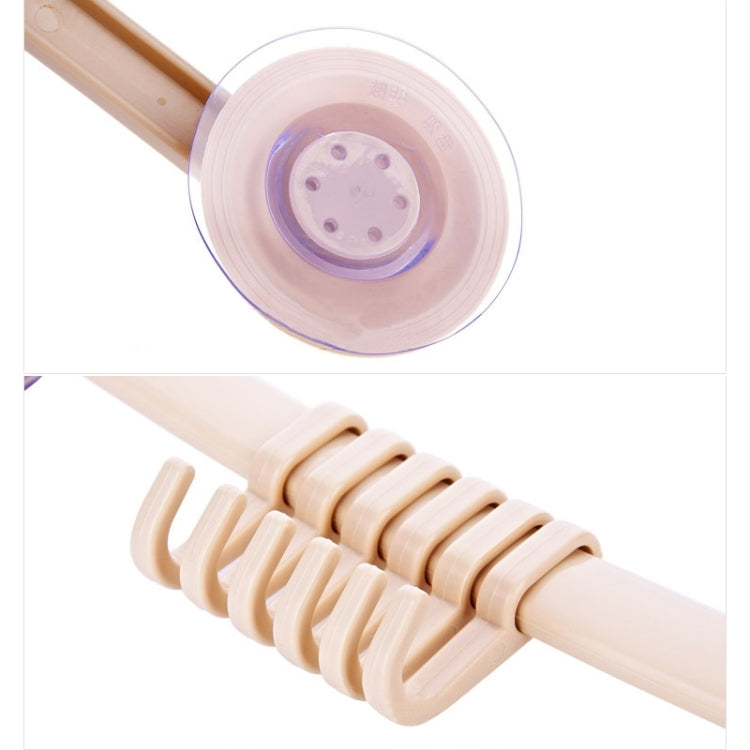 10 PCS Non-trace Sticking Hook Bathroom Kitchen Home Simple Strong Double Sucker Six Hook Organizer Hanging Storage Hook,Random Color Delivery