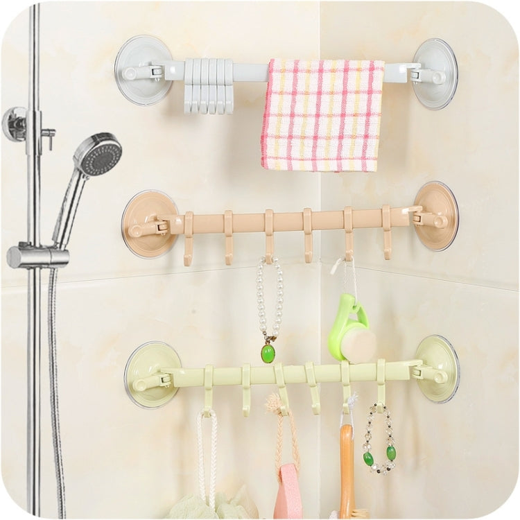 10 PCS Non-trace Sticking Hook Bathroom Kitchen Home Simple Strong Double Sucker Six Hook Organizer Hanging Storage Hook,Random Color Delivery