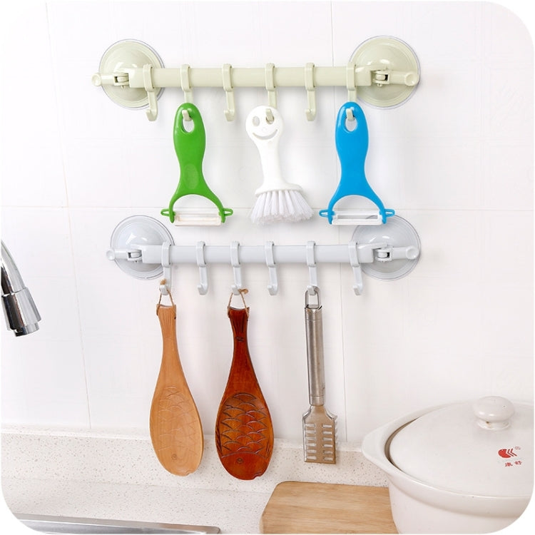 10 PCS Non-trace Sticking Hook Bathroom Kitchen Home Simple Strong Double Sucker Six Hook Organizer Hanging Storage Hook,Random Color Delivery